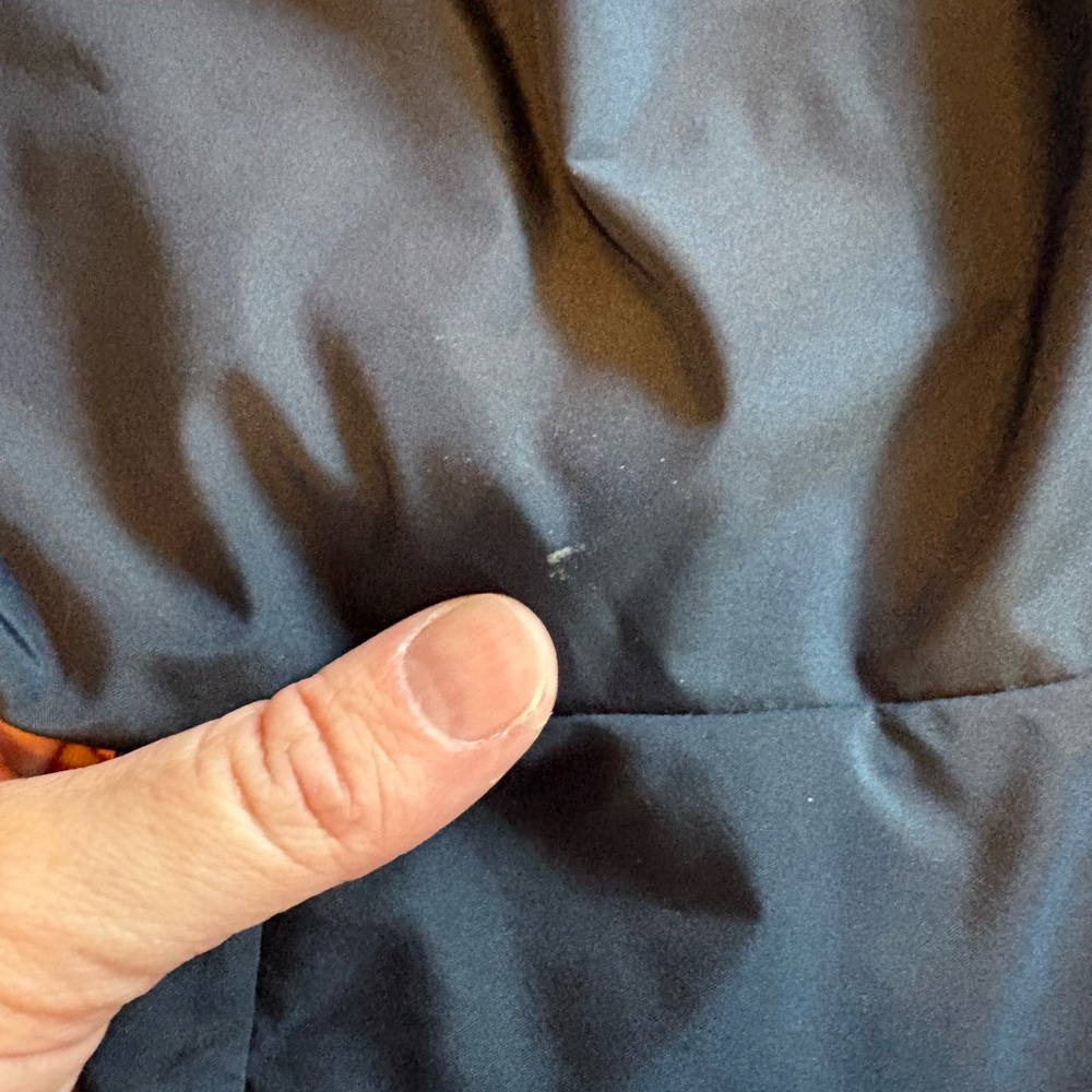 TORY BURCH Tech Poplin Midi Dress Navy PREPPY elegant Fit & Flare Sz XS pockets - Picture 11 of 12